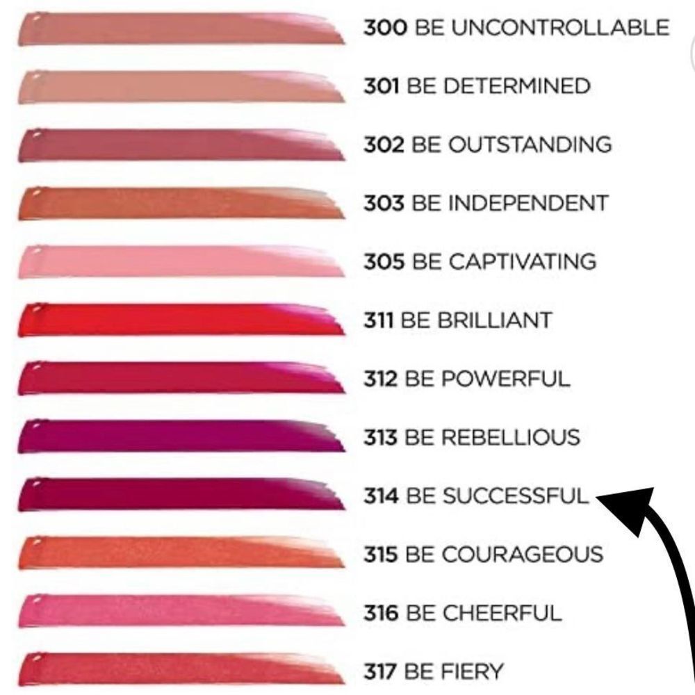 NWT L'Oreal Paris 314 Be Successful Brilliant Signature Shiny Lip Stain Lipstick - Picture 5 of 12